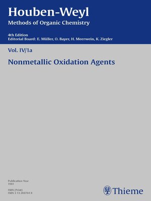 cover image of Houben-Weyl Methods of Organic Chemistry Volume IV/1a